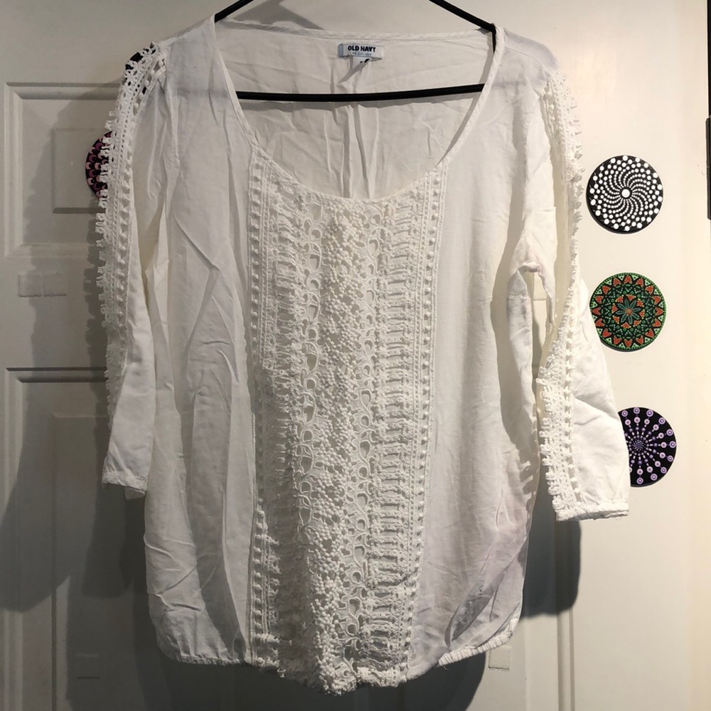 Old navy 3/4 sleeve fancy top